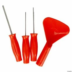 Flash Sale 🎁 10" Orange and Blue Pumpkin Carving Kit with Stencils 🎉