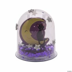 Wholesale ๐ฅฐ Black Cat & Crescent Moon ๐ง Halloween Snow Globe Craft Kit - Makes 12 ๐