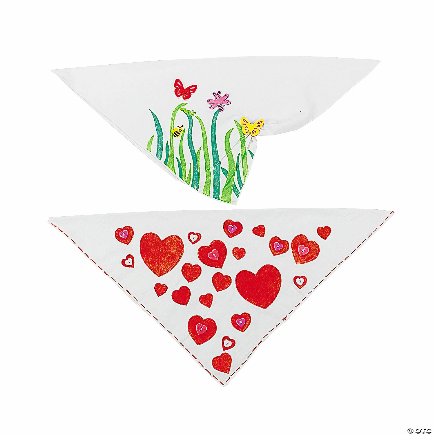 Discount π Bulk DIY White Bandanas - 48 Pc. π 3 Discount π Bulk DIY White Bandanas - 48 Pc. π