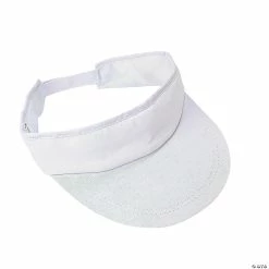 Discount 👏 Bulk DIY White Cotton Visors - 48 Pc. 🛒