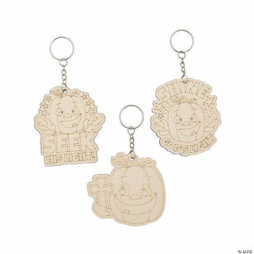 Brand new 😉 Color Your Own Christian Pumpkin Keychains - 12 Pc. 🥰 -Halloween Crafts for Kids Sales color your own christian pumpkin keychains 12 pc 13949792