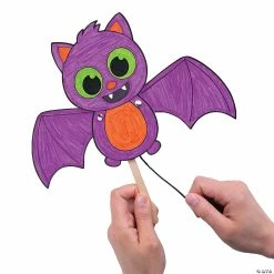 Coupon ❤️ Color Your Own Flapping Bat Craft Kit - Makes 12 🌟 -Halloween Crafts for Kids Sales color your own flapping bat craft kit makes 1213950320 a03