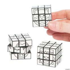 Flash Sale 👍 Color Your Own 🦇 Halloween Mini Puzzle Cubes - 12 Pc. 🎉