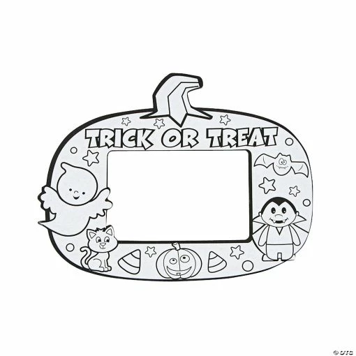 Budget 👍 Color Your Own Trick-or-Treat Picture Frame Magnets - 50 Pc. 👍 -Halloween Crafts for Kids Sales color your own trick or treat picture frame magnets 50 pc 13747560