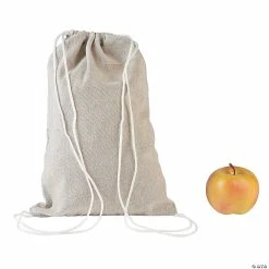 Coupon 👍 DIY Medium Canvas Drawstring Bags - 12 Pc. 😍