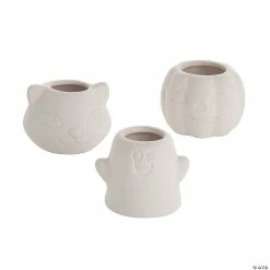 Budget โญ DIY Mini Ceramic ๐ Halloween Planters - 12 Pc. ๐