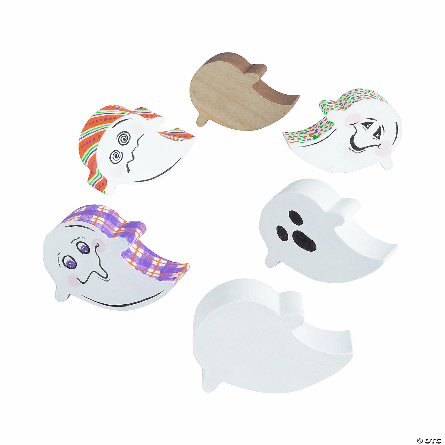Discount 😀 DIY Unfinished Wood Ghosts - 6 Pc. ✨ 4 Discount 😀 DIY Unfinished Wood Ghosts - 6 Pc. ✨ - Image 2