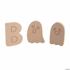 Outlet ❤️ DIY Unfinished Wood 💀 Halloween Boo Letters - 3 Pc. 🔥