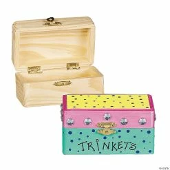 Promo ⭐ DIY Unfinished Wood Hinged Boxes - 12 Pc. ⭐