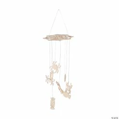 Outlet 😀 DIY Unfinished Wood Spider Web Mobile 🎃 Halloween Decorations - 6 Pc. ⭐