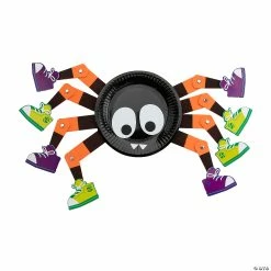 Cheapest 🧨 Jointed Spider Paper Plate Craft Kit - Makes 6 ⌛