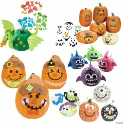 Deals 🔥 Pumpkin Decorating Craft Kit Assortment - Makes 60 🛒