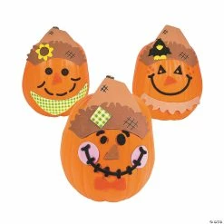 New 👏 Scarecrow Pumpkin Decorating Craft Kit - Makes 12 😀
